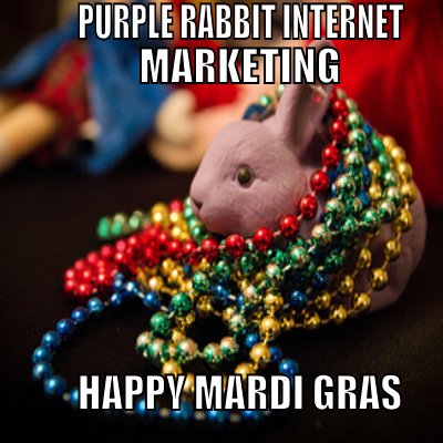 Purple Rabbit Internet Marketing Mardi Grass